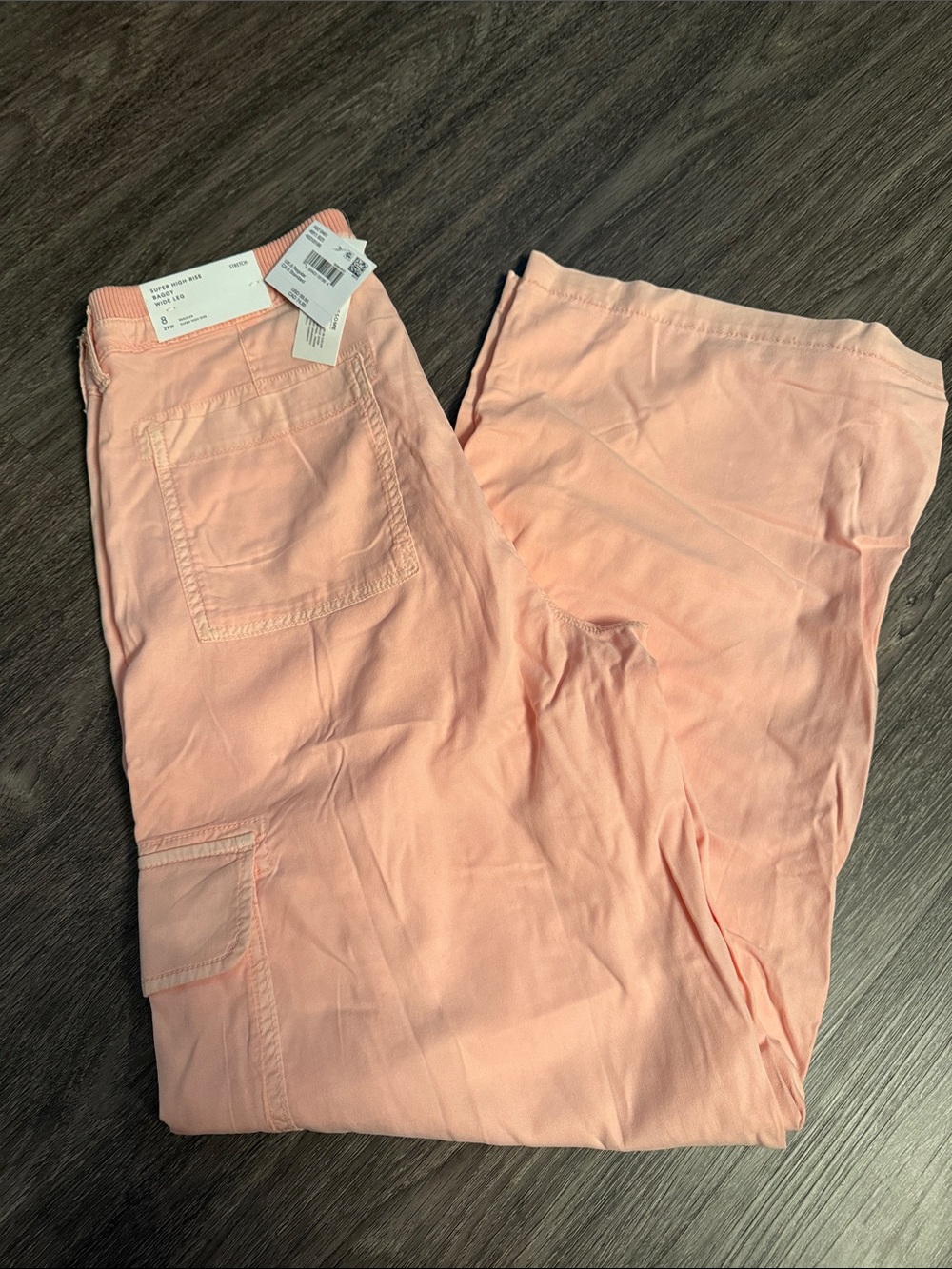 American Eagle Outfitters Coral-Peach Wide Leg Pants